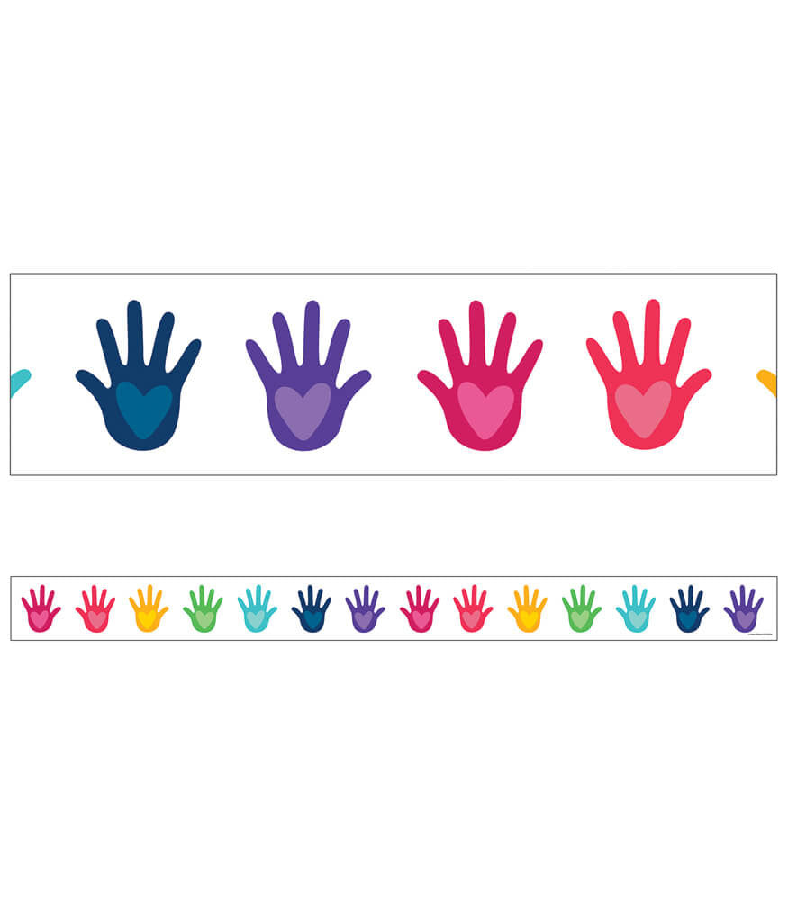 Straight Borders - Hands - 3" x 36-Inch, 12-Pack (CD-108405)