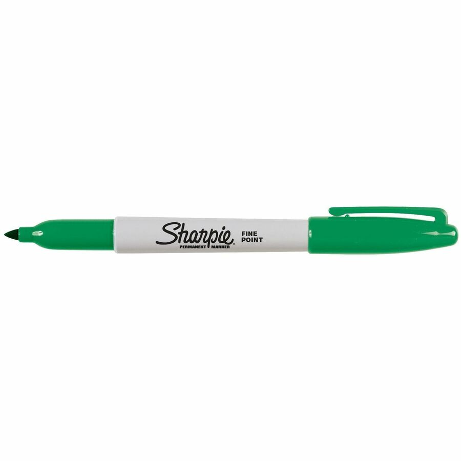 Sharpie Permanent Markers, Fine Point, Green, 30004