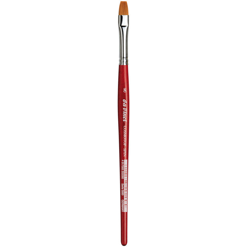 COSMOTOP-SPIN Silkpainting Brush, Synthetic, Watercolor, Flat, Size 8