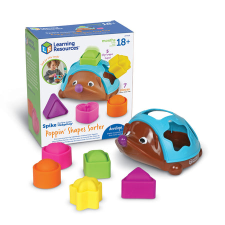 Spike the Fine Motor Hedgehog Poppin' Shapes Sorter