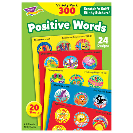 Positive Words Stinky Stickers&reg; Variety Pack, 300 ct