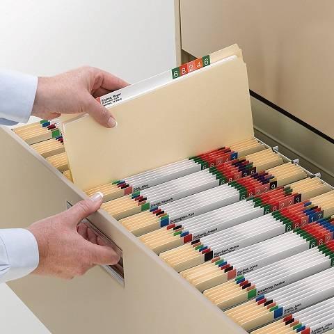 File Folders, Straight-Cut Tab, Letter Size, Manila, 100 Per Box