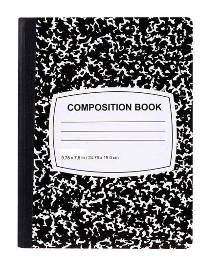 Hard Cover Ruled Composition Book, 150 Sheets, 9-3/4 x 7-1/2 Inches