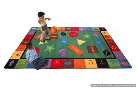 Simple Shapes Primary Colors Classroom Carpet