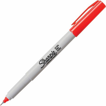 Sharpie Permanent Markers, Ultra Fine Point, Red, 37002