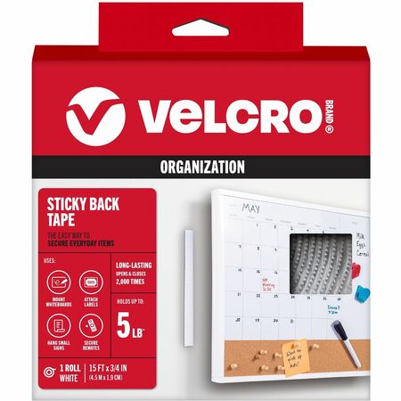 VELCRO ® Brand - Sticky Back - 3/4" x 15' Feet Tape - White 90082
