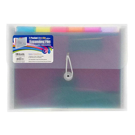 Rainbow 7-Pocket Letter Size Poly Expanding File
