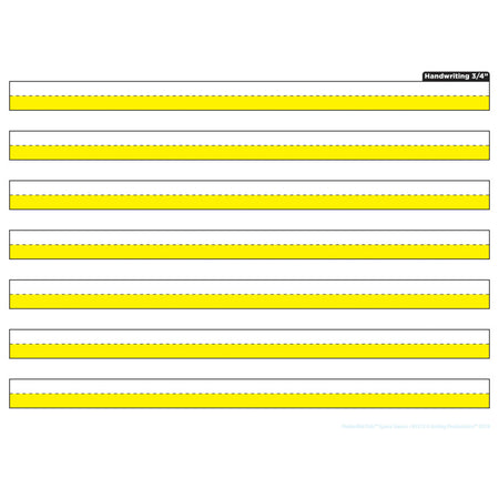 Smart Poly&reg; Single Sided PosterMat Pals&reg; Space Savers, 3/4" Handwriting Highlighted Yellow, 13" x 9.5"