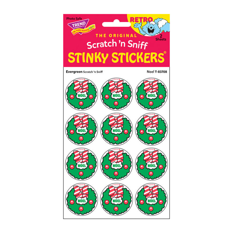 Noel/Evergreen Scent Retro Scratch 'n Sniff Stinky StickersÂ®, 24 ct.