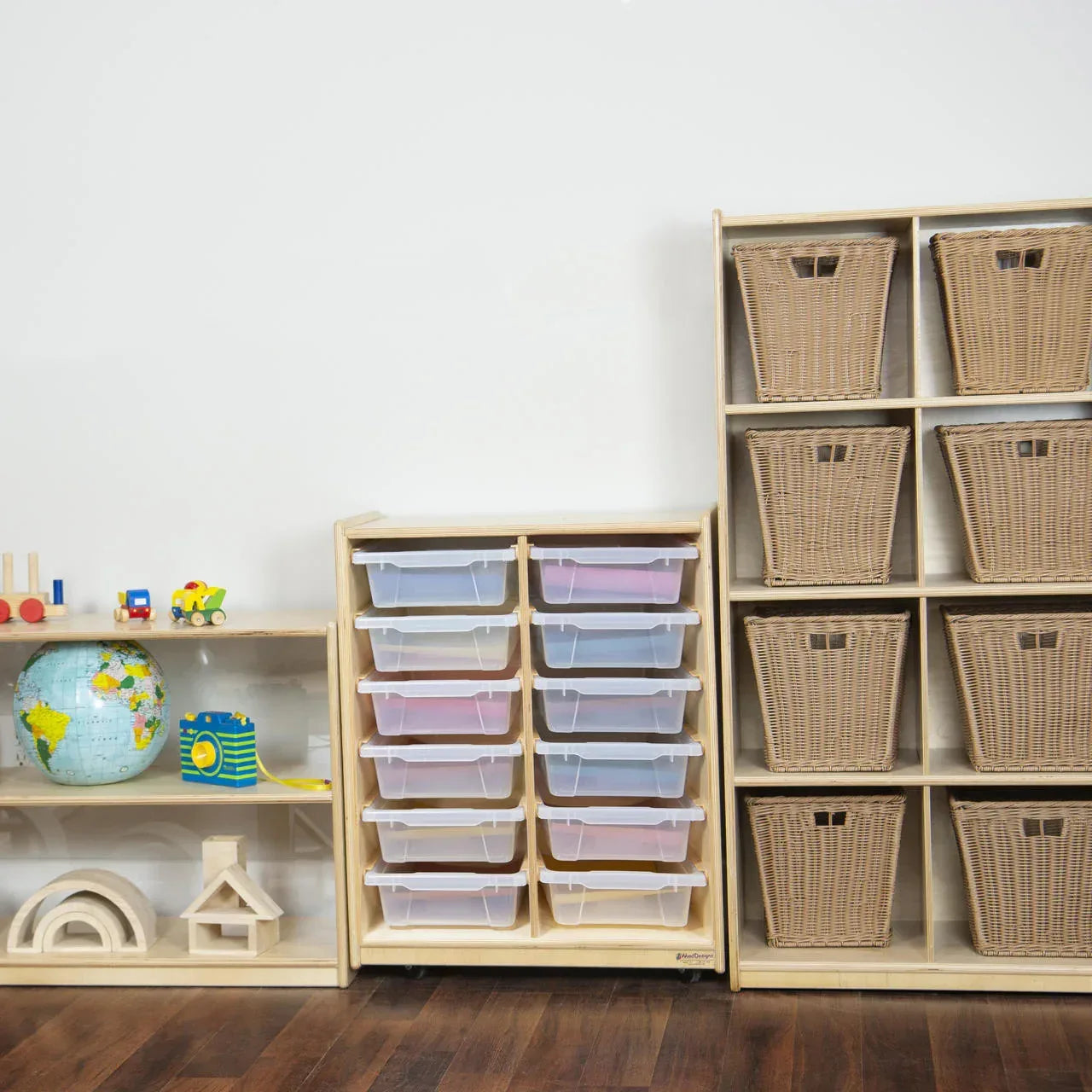 (12) 3" Letter Tray Glide Storage with Translucent Trays