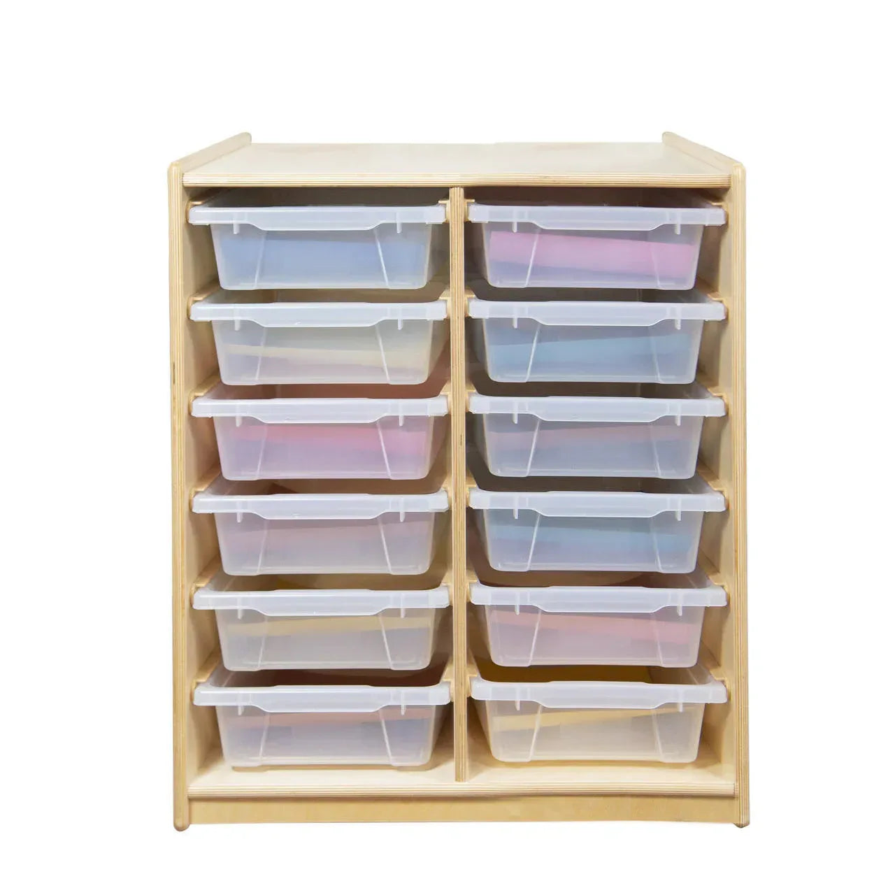 (12) 3" Letter Tray Glide Storage with Translucent Trays