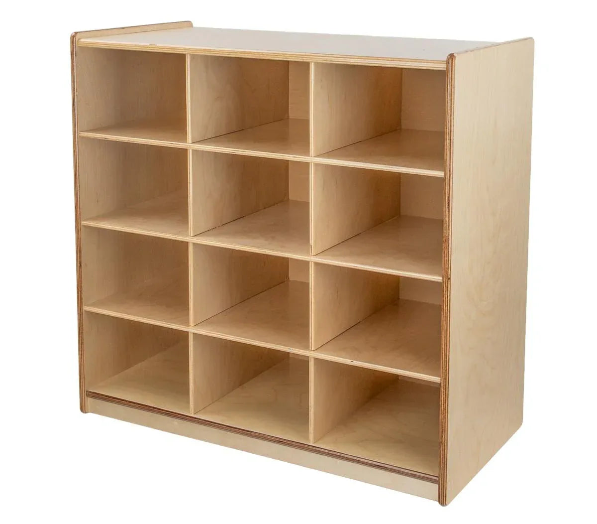 (12) Cubby Storage with Assorted Pastel Trays