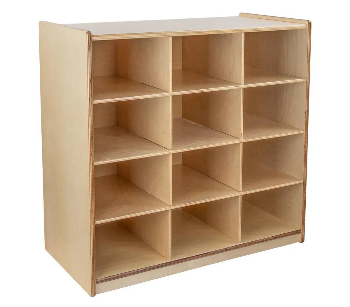(12) Cubby Storage with Assorted Pastel Trays