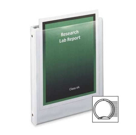 Basic Value ClearVue Round Ring Binder, 1" White