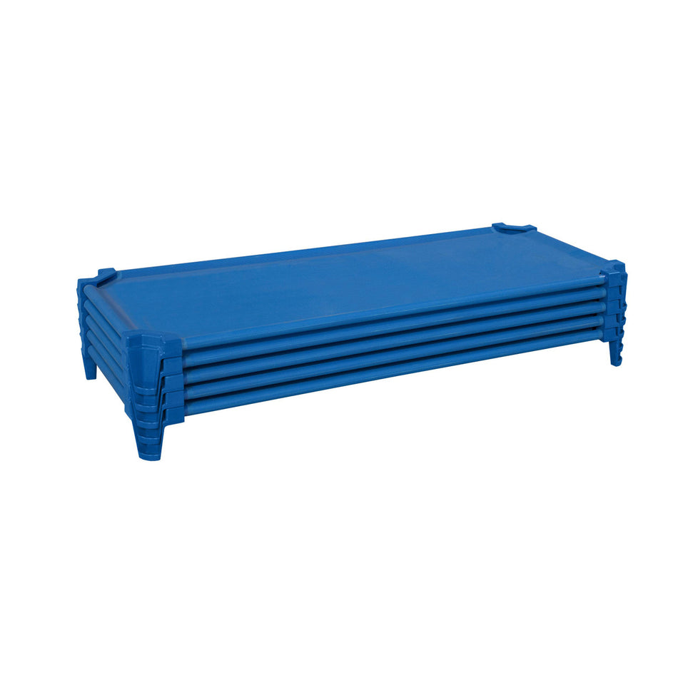 Toddler Cot Set of (5) Factory Assembled Blue, 5"H x 40"W x 23"D