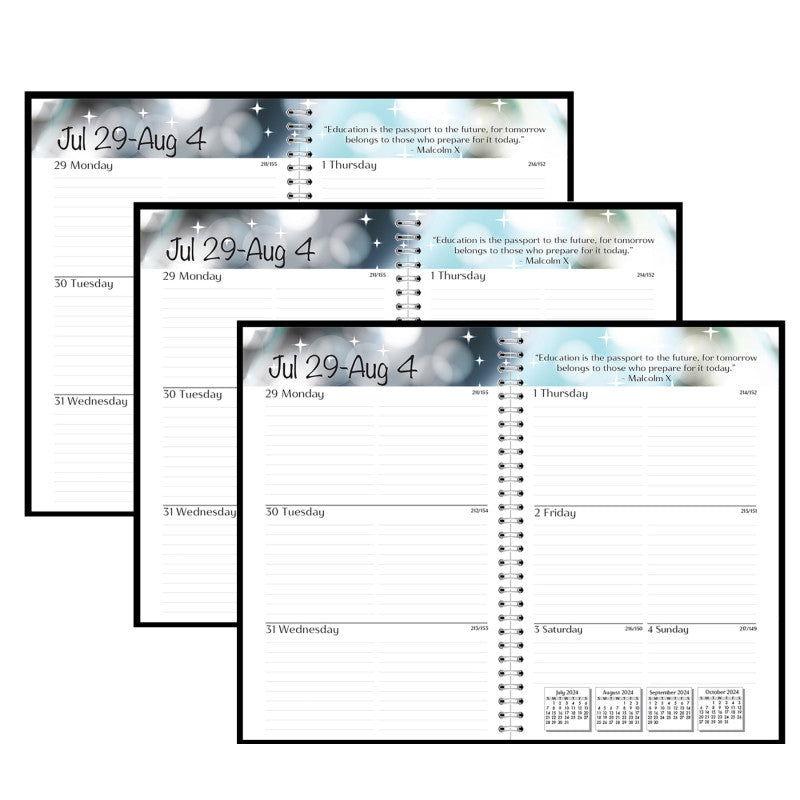 Academic Weekly Assignment Book, Black, Pack of 3