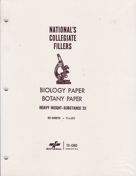 National’s Collegiate Fillers Biology Paper refills 20 sheets, extra heavy 8.5 x 11