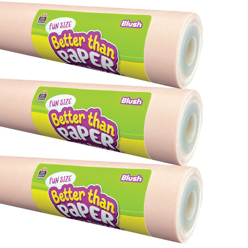 Fun Size Better Than Paper&reg; Bulletin Board Roll, 18" x 12', Blush, Pack of 3