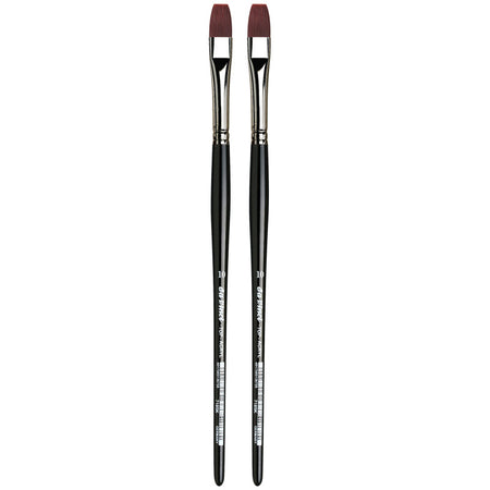 TOP-ACRYL Bright Red-Brown Brush, Synthetic, Acrylic & Oil, Flat, Series 7185K, Size 10, Pack of 2