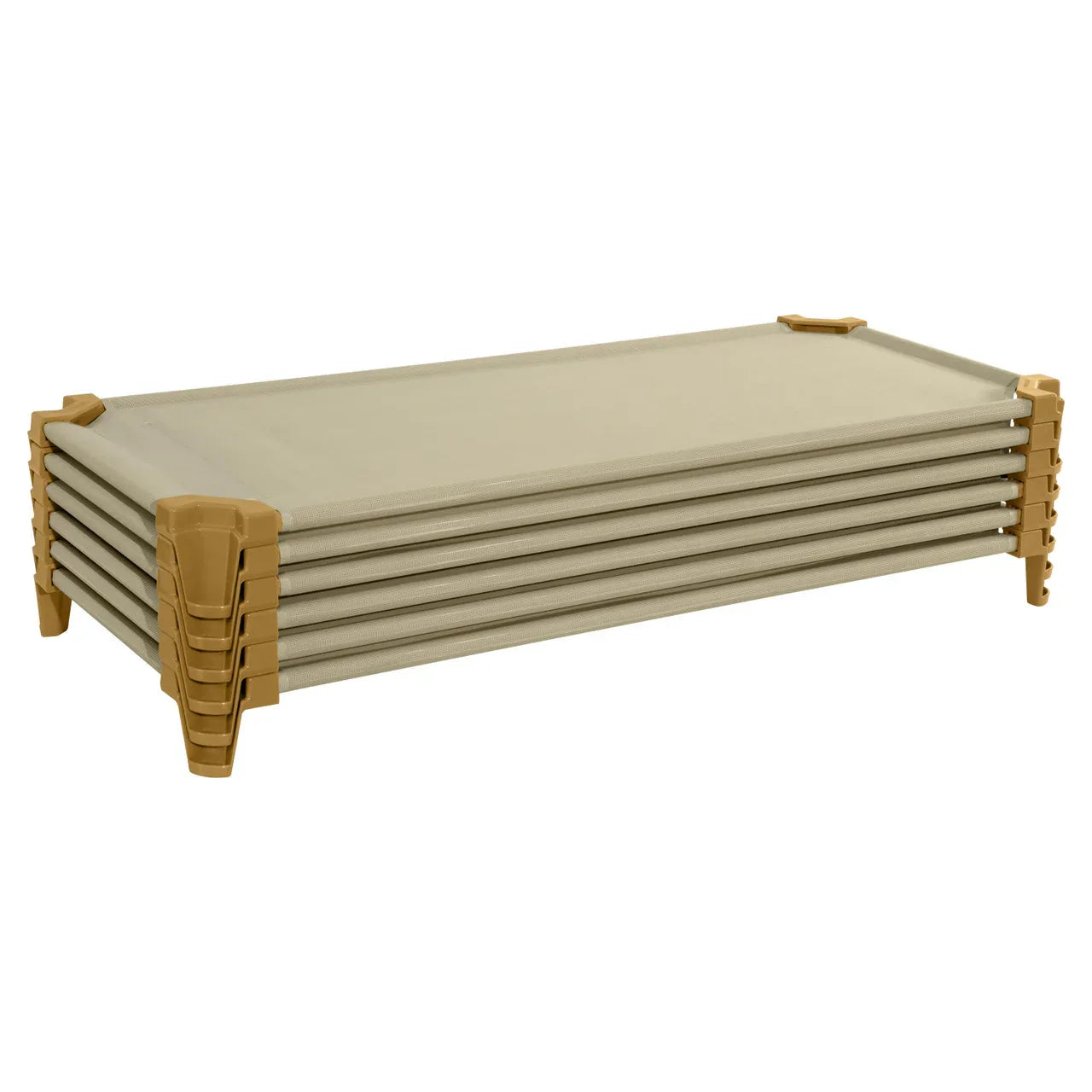Toddler Cot Set of (6) Unassembled- Tan 5"H x 40"W x 23"D