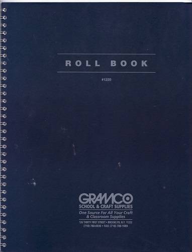 Teachers Roll Book 11" by 8 1/2" 30 Sheets