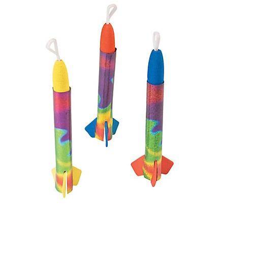Foam Metallic Rocket Flyers - 12/Pkg