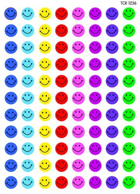 Teacher Created Resources Happy Faces Mini Stickers, Multi Color (1236)