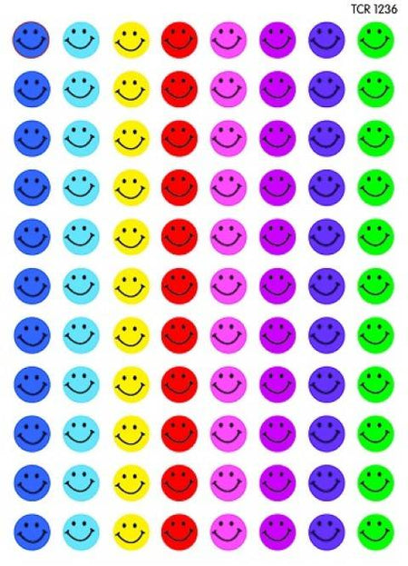 Teacher Created Resources Happy Faces Mini Stickers, Multi Color (1236)