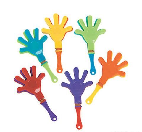 Plastic Mini Hand Clappers - 3 1/2" - 48/pk