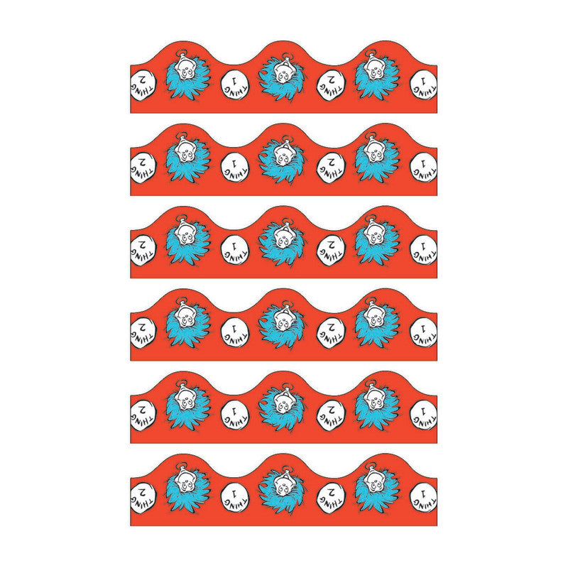 Dr. Seuss&trade; Thing 1 & 2 Deco Trim&reg;, 37 Feet Per Pack, 6 Packs