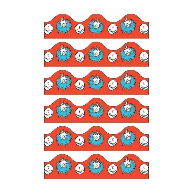Dr. Seuss&trade; Thing 1 & 2 Deco Trim&reg;, 37 Feet Per Pack, 6 Packs