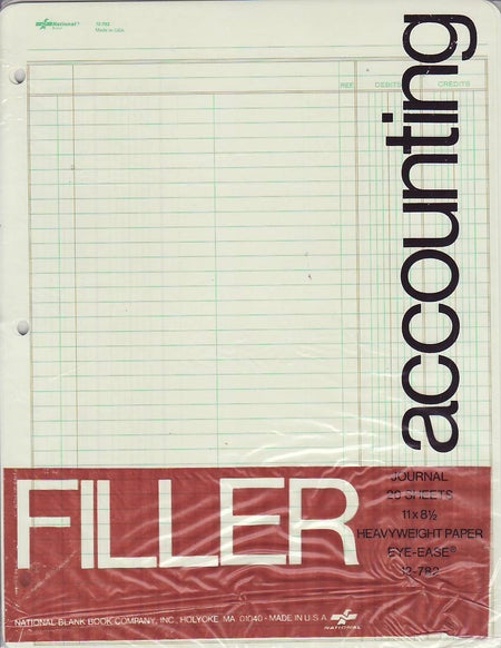 Vintage Accounting filler journal 20 sheets 11 x 8.5