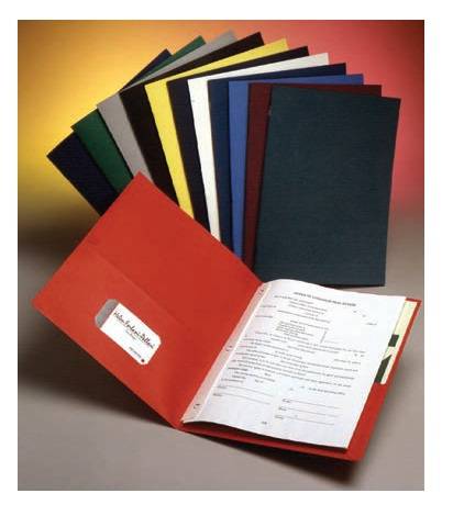 Two Pocket Folder with Prongs 8 1⁄2" x 11" Assorted Colors , 25 per box