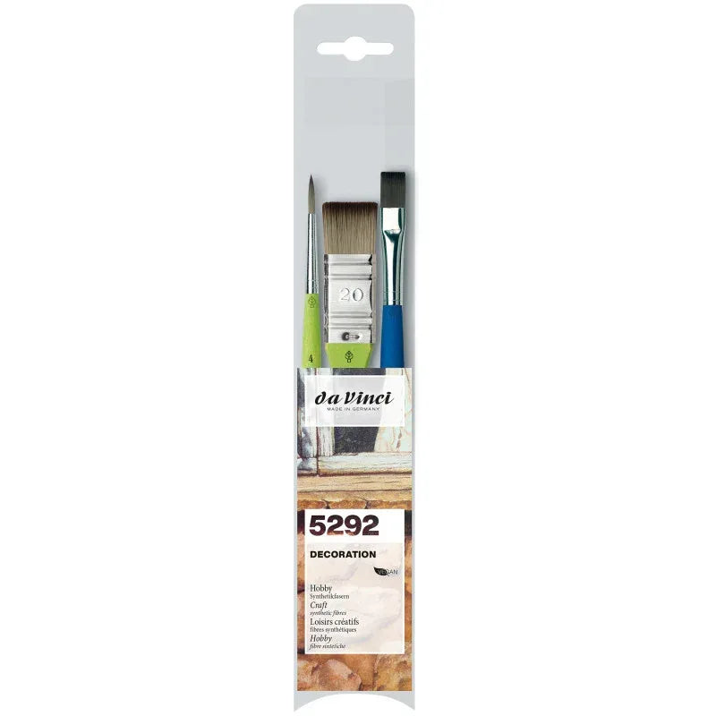 FIT Synthetics & FORTE Basic Hobby Brushes, Synthetic, Acrylic, Assorted, 3 Brush Set