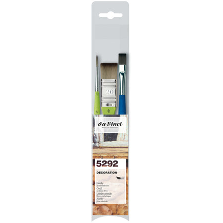 FIT Synthetics & FORTE Basic Hobby Brushes, Synthetic, Acrylic, Assorted, 3 Brush Set