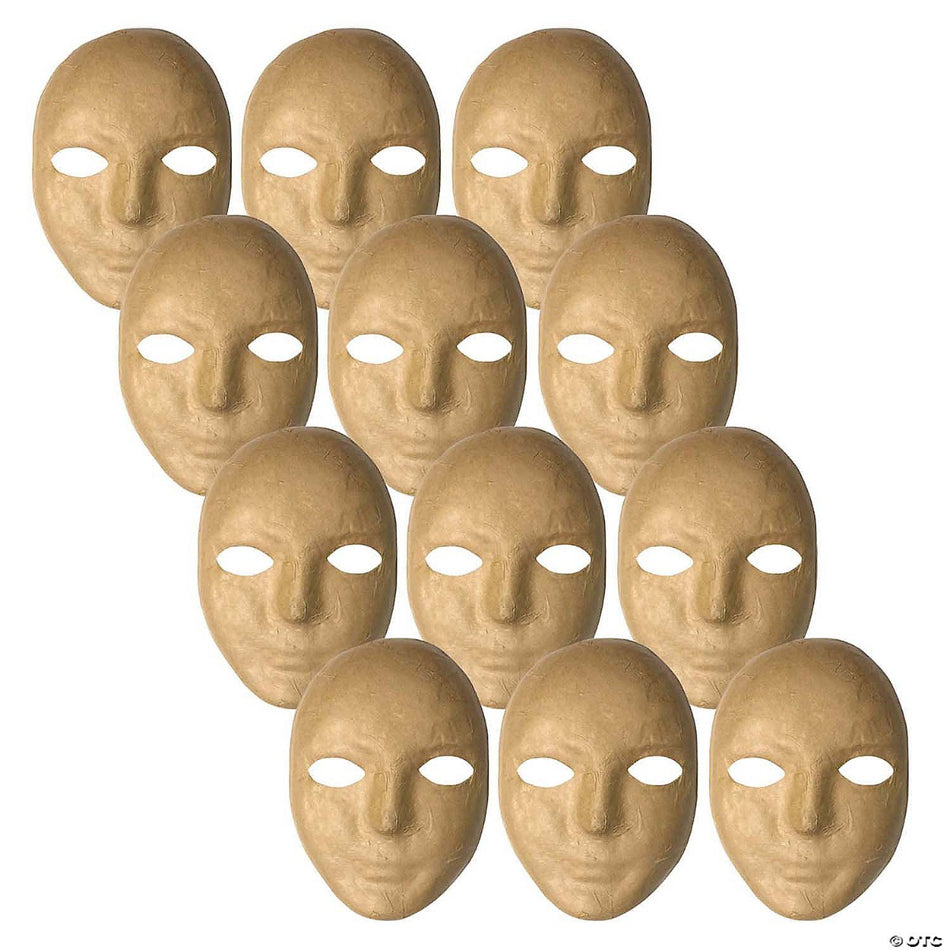 CREATIVITY STREET® Papier Mache Mask 8" x 5-1/4"- Set of 12