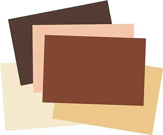 Tru-Ray® Shades of Me, Construction Paper, 5 Assorted Skin Tone Colors, 12" x 18", 50 Sheets