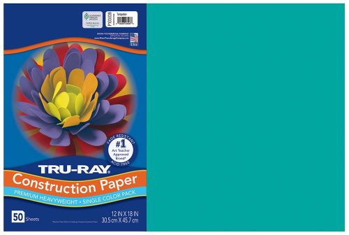 Pacon Tru-Ray Construction Paper 12" x 18" 50 Sheets Per Pack Turquoise
