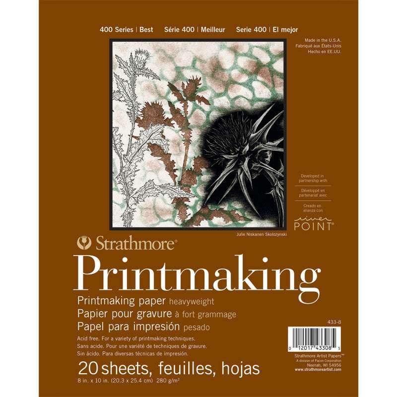 400 Series Printmaking Paper Pad, Heavyweight, Glue Binding, 20 Sheet, 8x10 inch, 1 Count