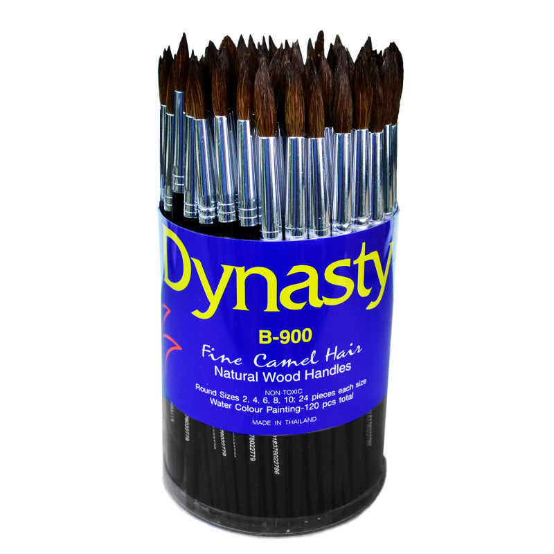 Camel Hair Round Brush Canister, 120 Brushes