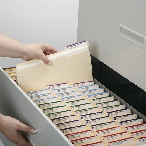 File Jacket, Reinforced Straight-Cut Tab, Flat-No Expansion, Letter Size, Manila, 100 per Box