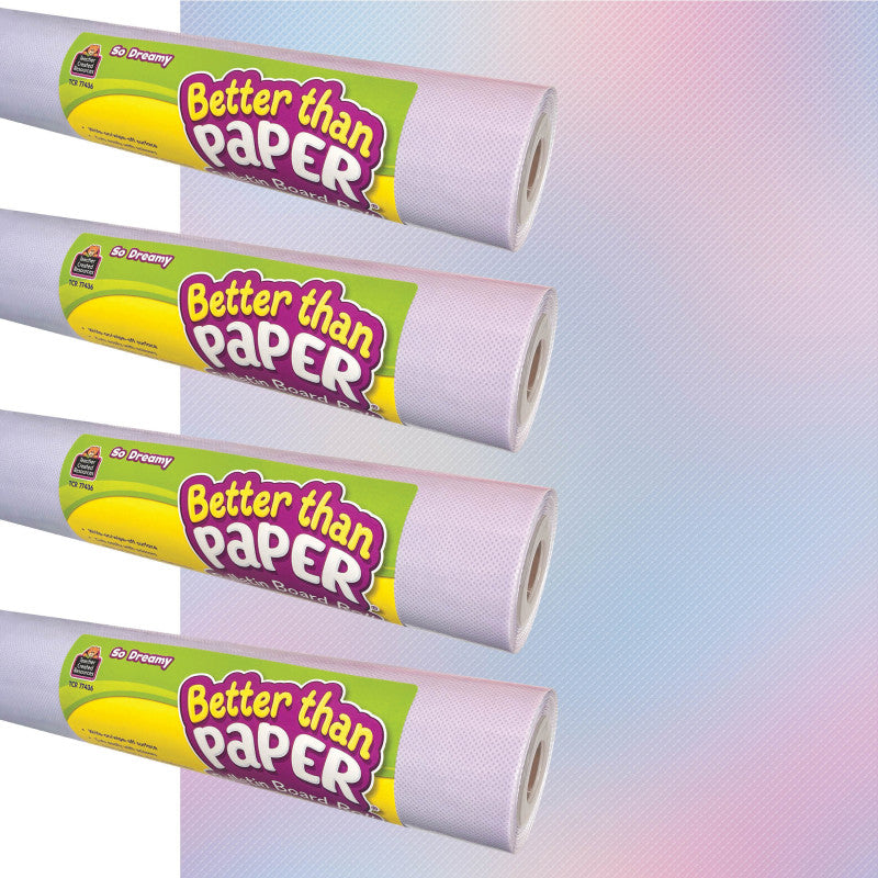 Better Than Paper&reg; Bulletin Board Roll, 4' x 12', So Dreamy, 4-Pack