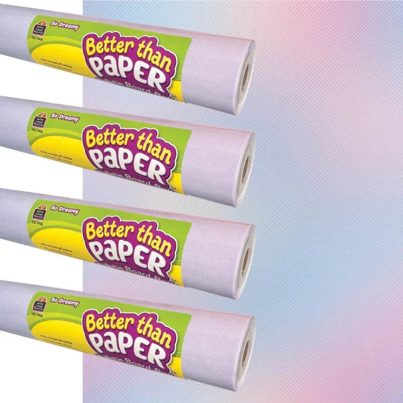 Better Than Paper&reg; Bulletin Board Roll, 4' x 12', So Dreamy, 4-Pack