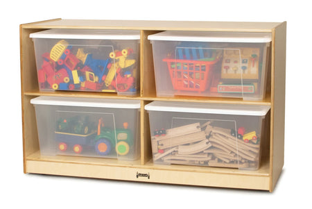 Jonti-Craft® Jumbo Tote Storage – with Clear Jumbo Totes + Lids