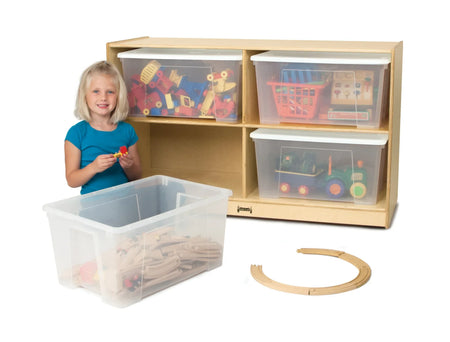 Jonti-Craft® Jumbo Tote Storage – with Clear Jumbo Totes + Lids