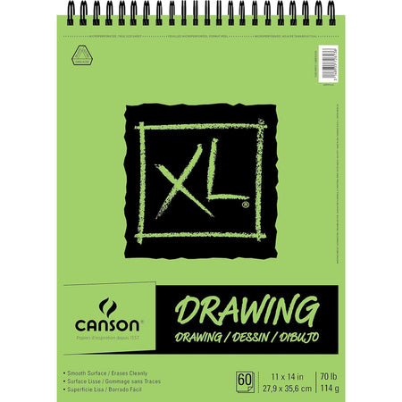 XL Series Drawing Pad, Top Wire Binding, 60 Sheet, 11x14 inch, 1 Count