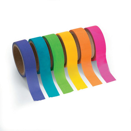 Neon Washi Tape Set - 5/8", Set of 6
