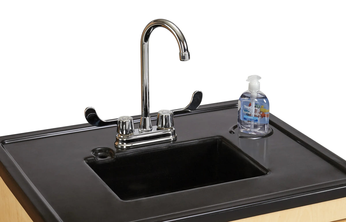 Jonti-Craft® Clean Hands Helper Portable Sink – Nonelectric - 38" Counter - Plastic Sink
