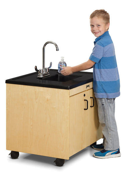 Jonti-Craft® Clean Hands Helper Portable Sink - 26" Counter - Plastic Sink