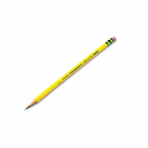 Dixon Ticonderoga Wood-Cased Pencils, #2 HB, Yellow, Box of 12 (13882)
